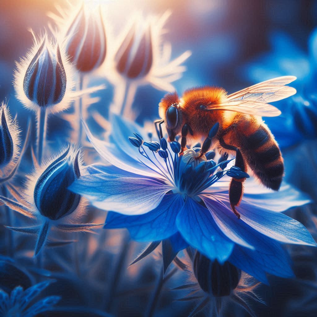 Пчела върху цвете
